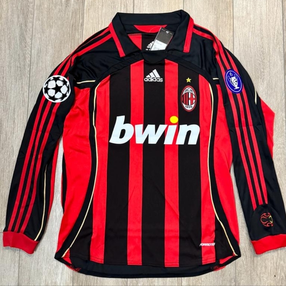 Jersey Soccer Version Retro AC Milan Kaka#22 Long Sleeve - Picture 2 of 9